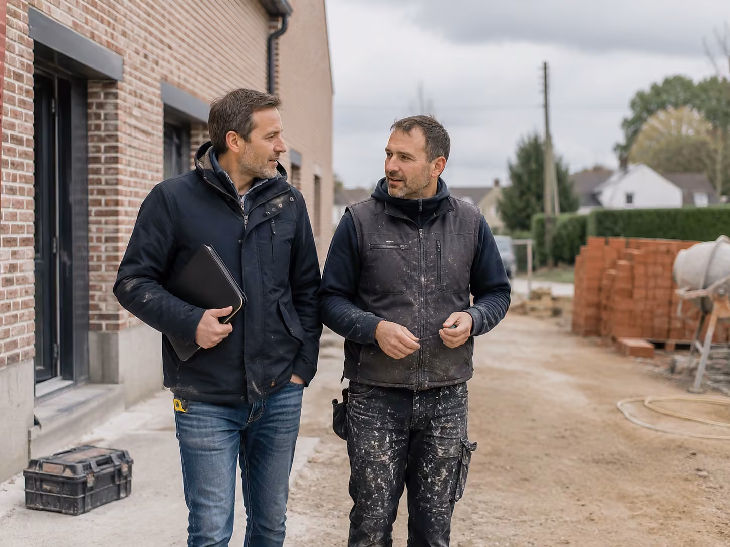 Coordination des artisans sur un chantier en cours