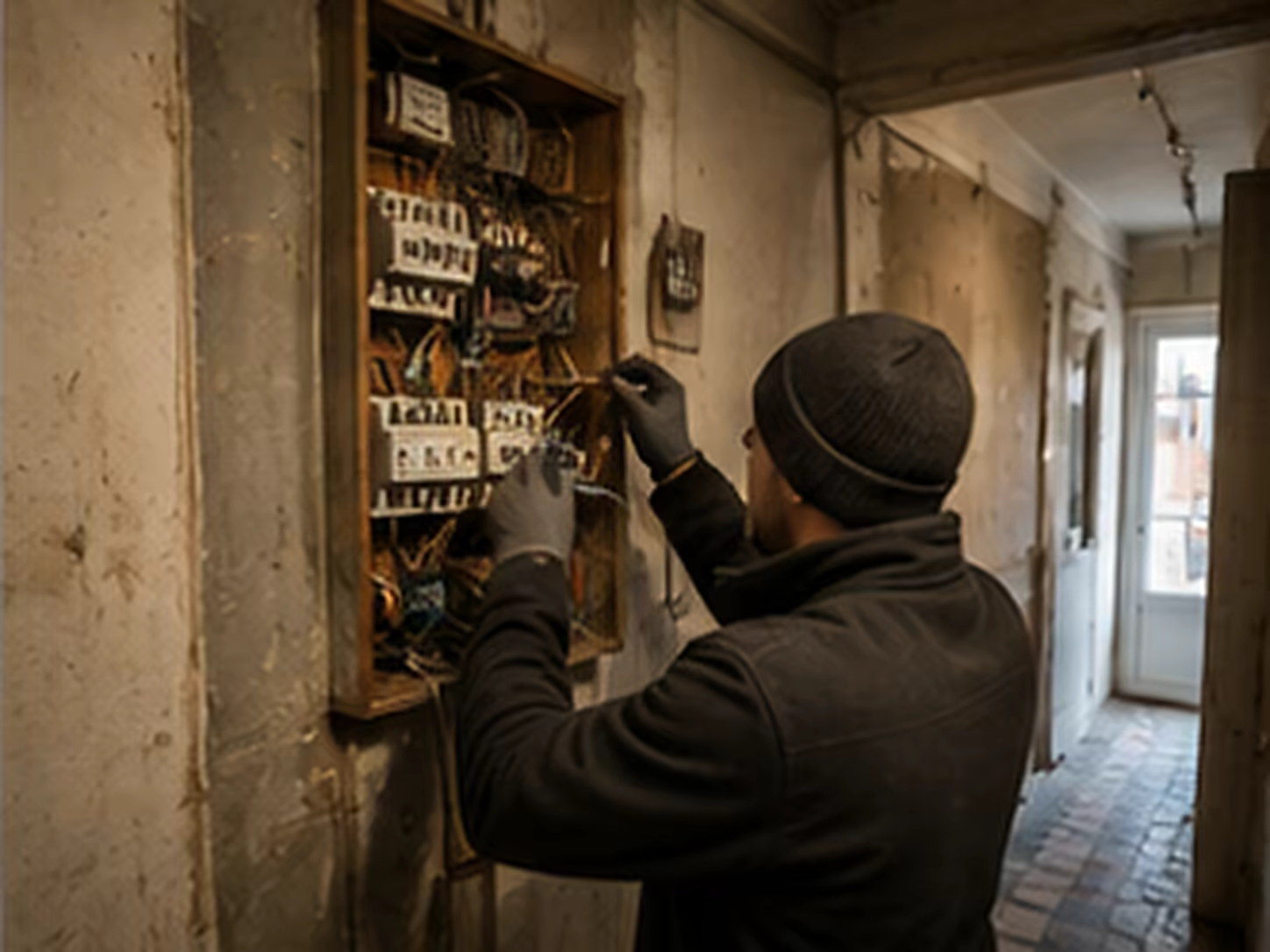 repérage des circuits d’un tableau électrique ancien dans un logement de Lens