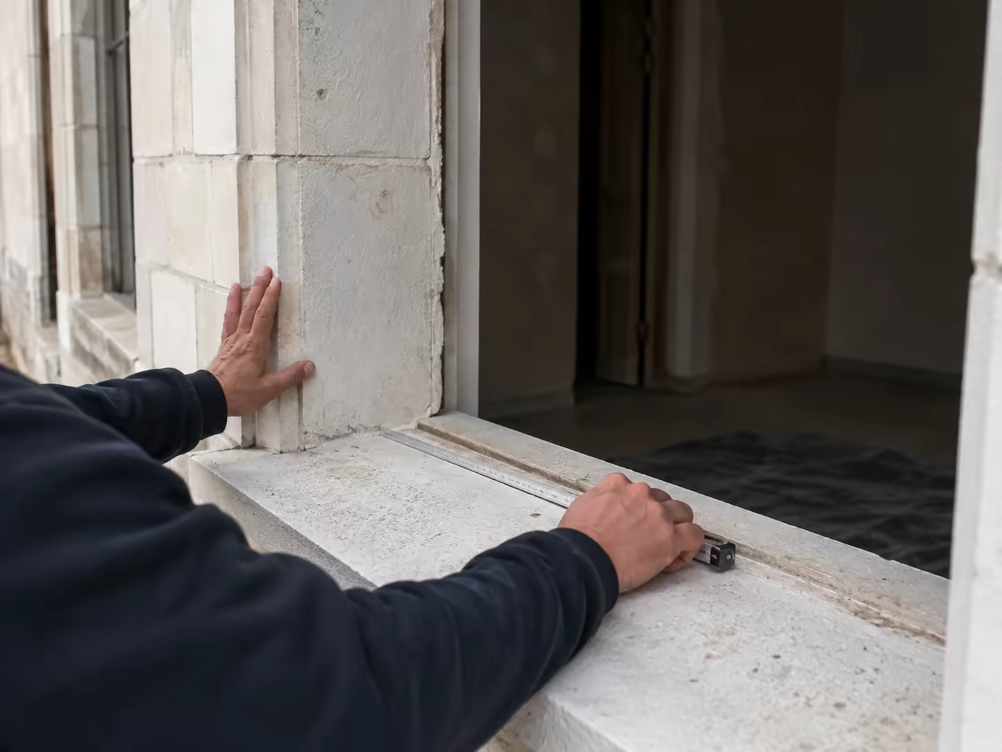 reconnaissance du support avant la pose de fenêtres à Arras