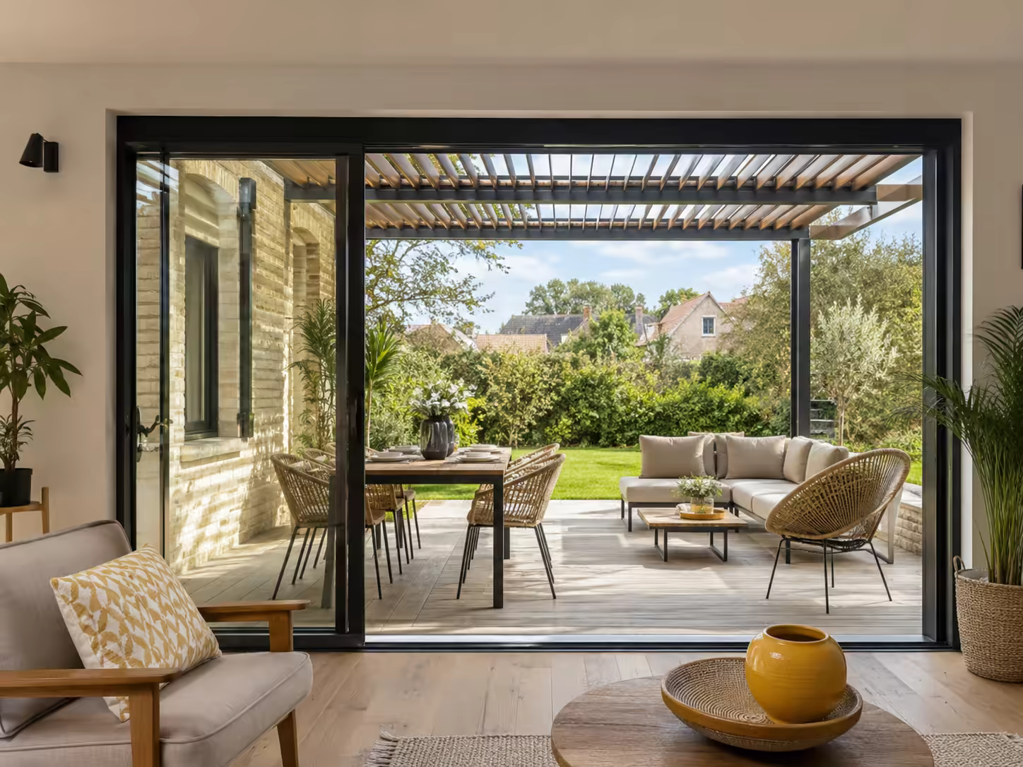 Terrasse et pergola: structure, évacuation et raccord à la maison