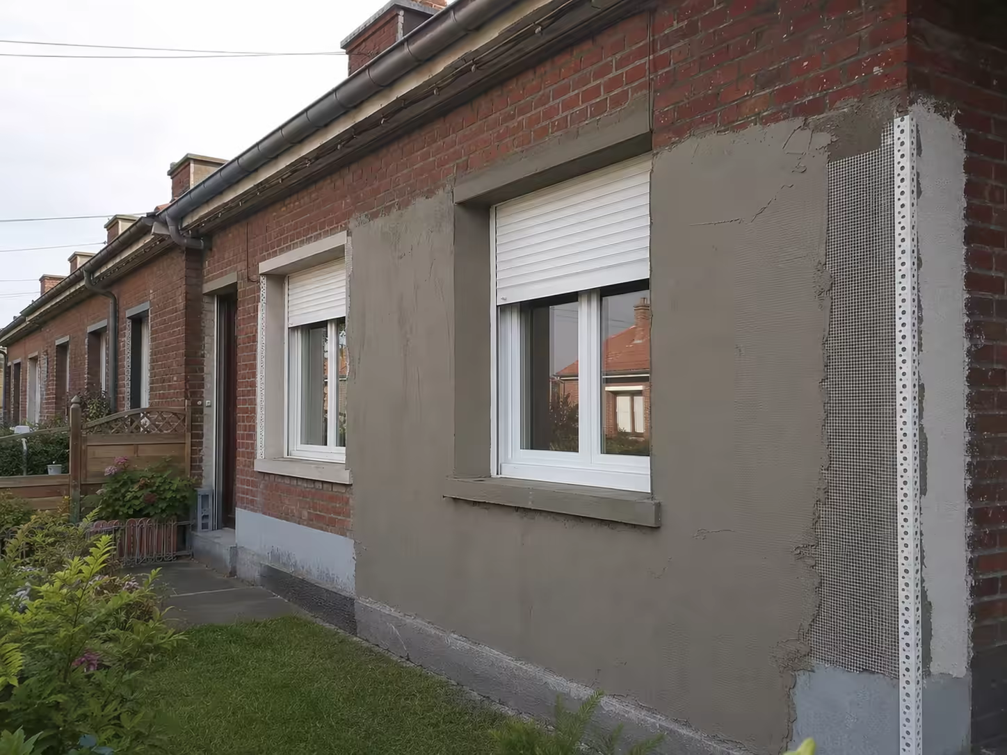 maison minière en brique à Hénin-Beaumont examinée avant isolation