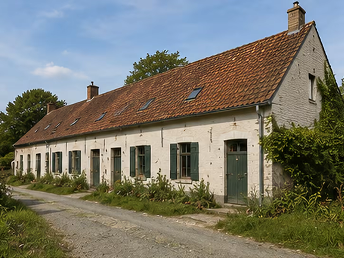rénovation complète d’une longère avec pièces en enfilade et charpente longitudinale
