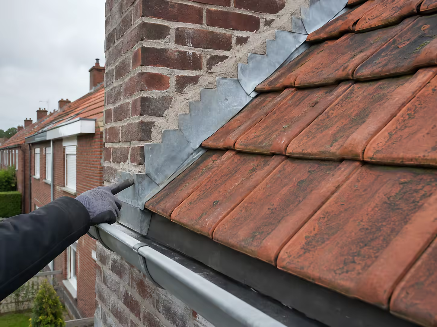 alignement de toitures en tuiles dans une cité minière de Bruay-la-Buissière